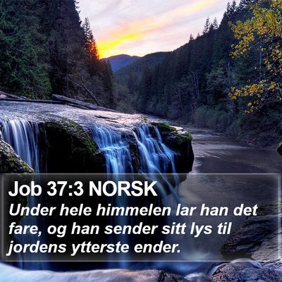 Job 37:3 NORSK Bible Verse Image