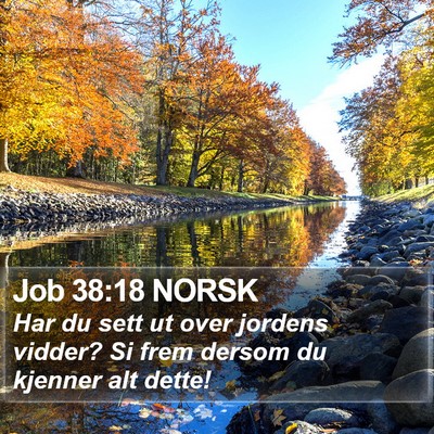 Job 38:18 NORSK Bible Verse Image