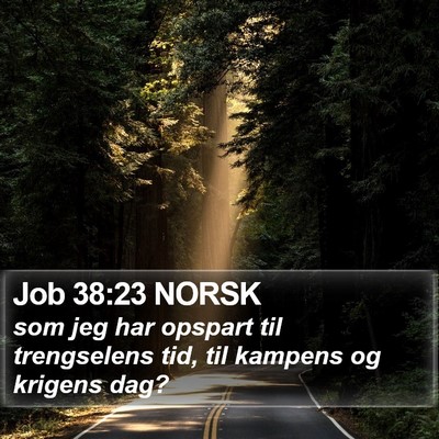 Job 38:23 NORSK Bible Verse Image