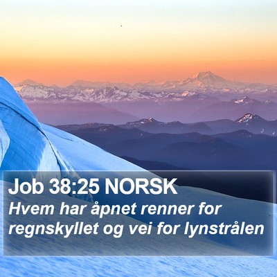 Job 38:25 NORSK Bible Verse Image