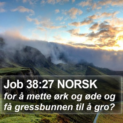 Job 38:27 NORSK Bible Verse Image