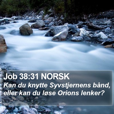 Job 38:31 NORSK Bible Verse Image