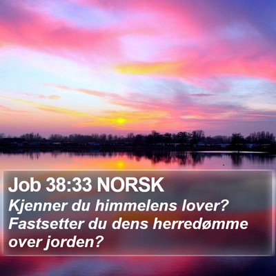 Job 38:33 NORSK Bible Verse Image