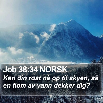 Job 38:34 NORSK Bible Verse Image
