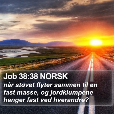 Job 38:38 NORSK Bible Verse Image