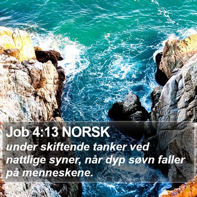 Job 4:13 NORSK Bible Verse Image
