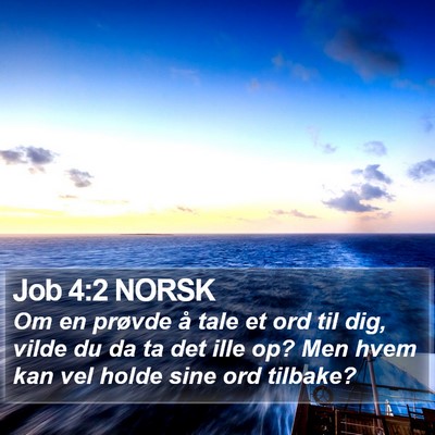 Job 4:2 NORSK Bible Verse Image