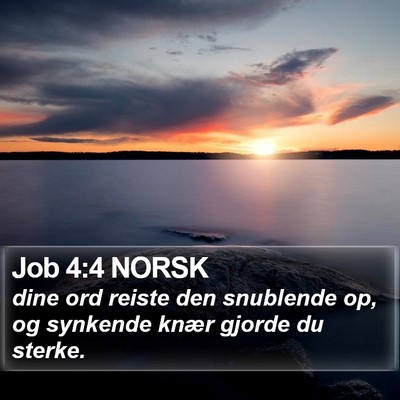 Job 4:4 NORSK Bible Verse Image