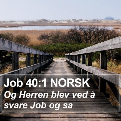 Job 40:1 NORSK Bible Verse Image