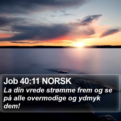 Job 40:11 NORSK Bible Verse Image