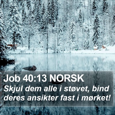 Job 40:13 NORSK Bible Verse Image