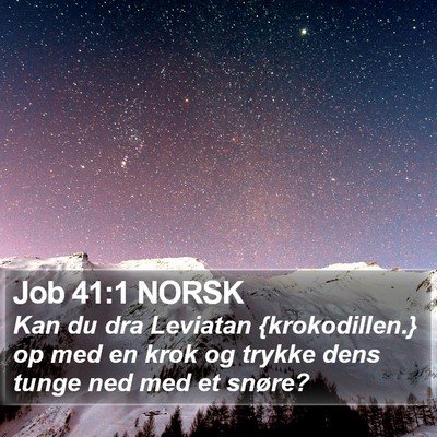 Job 41:1 NORSK Bible Verse Image