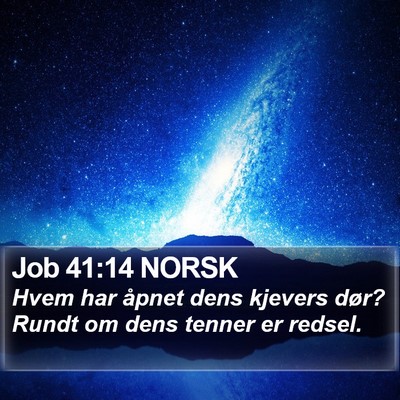 Job 41:14 NORSK Bible Verse Image