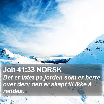 Job 41:33 NORSK Bible Verse Image