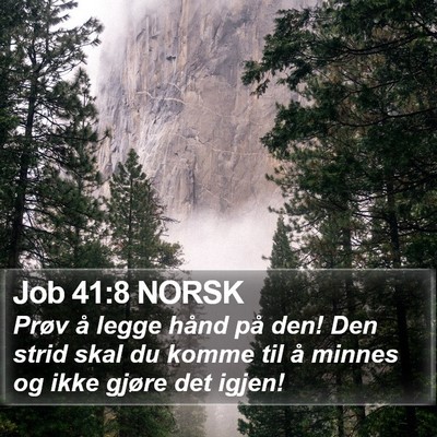 Job 41:8 NORSK Bible Verse Image