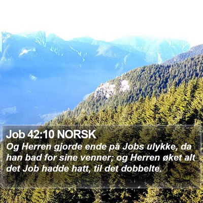 Job 42:10 NORSK Bible Verse Image