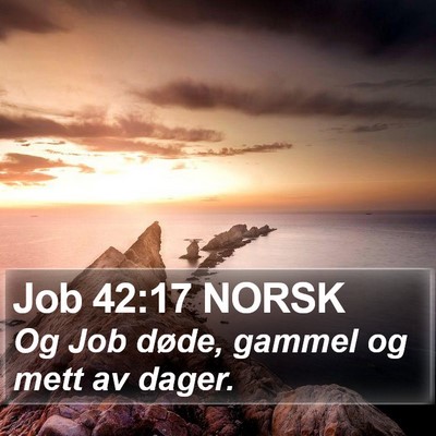 Job 42:17 NORSK Bible Verse Image