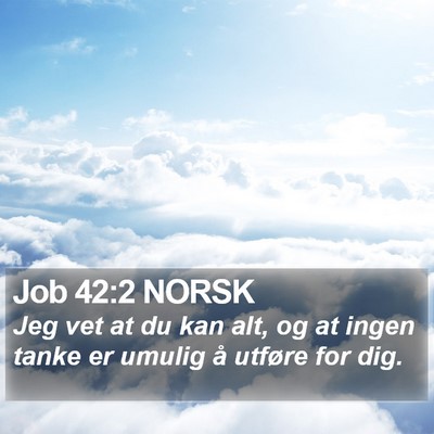 Job 42:2 NORSK Bible Verse Image