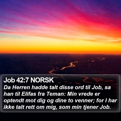 Job 42:7 NORSK Bible Verse Image