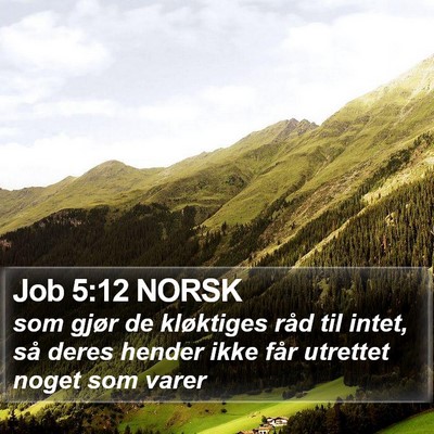 Job 5:12 NORSK Bible Verse Image