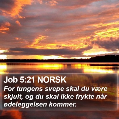 Job 5:21 NORSK Bible Verse Image