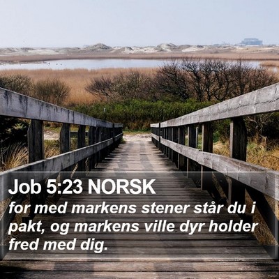 Job 5:23 NORSK Bible Verse Image