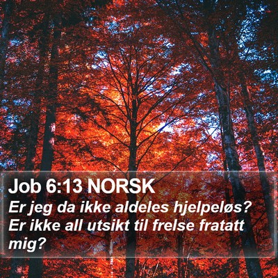 Job 6:13 NORSK Bible Verse Image