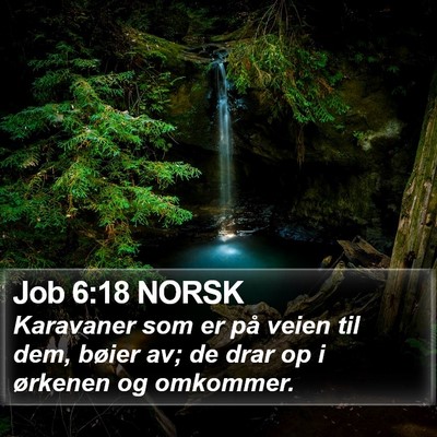 Job 6:18 NORSK Bible Verse Image