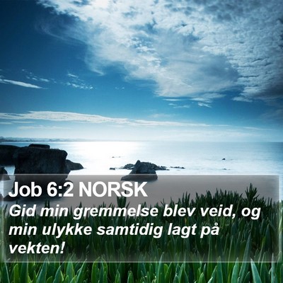 Job 6:2 NORSK Bible Verse Image