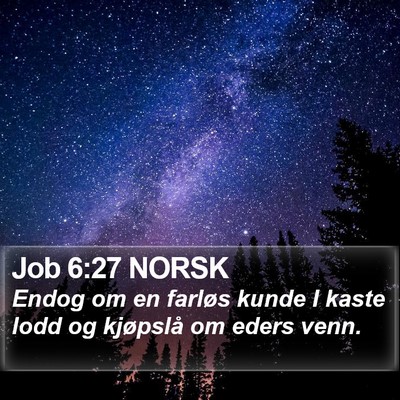 Job 6:27 NORSK Bible Verse Image