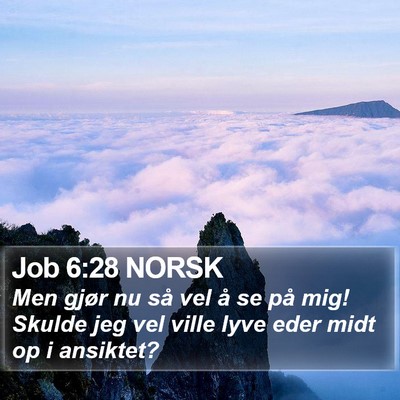 Job 6:28 NORSK Bible Verse Image