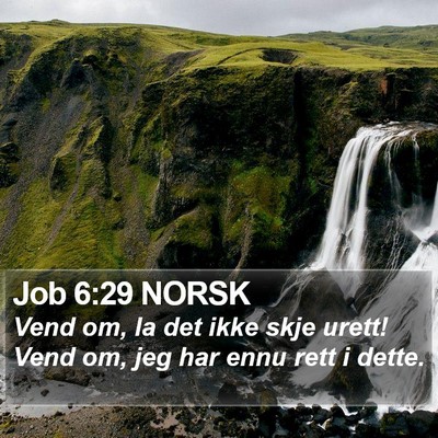 Job 6:29 NORSK Bible Verse Image