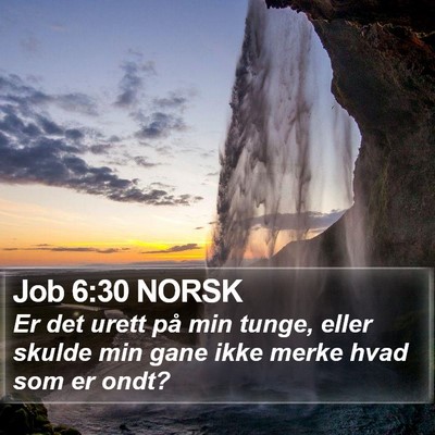Job 6:30 NORSK Bible Verse Image