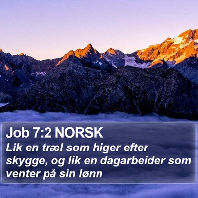 Job 7:2 NORSK Bible Verse Image