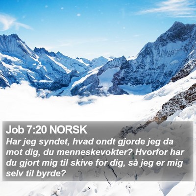 Job 7:20 NORSK Bible Verse Image
