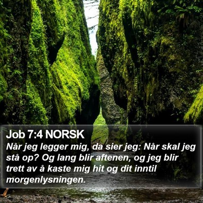 Job 7:4 NORSK Bible Verse Image