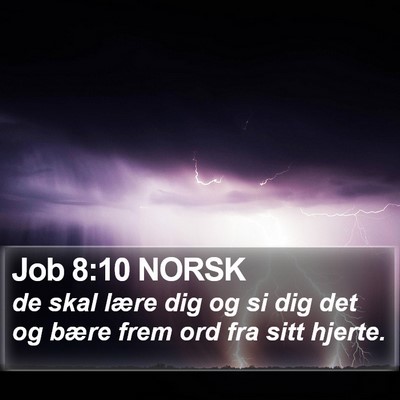 Job 8:10 NORSK Bible Verse Image