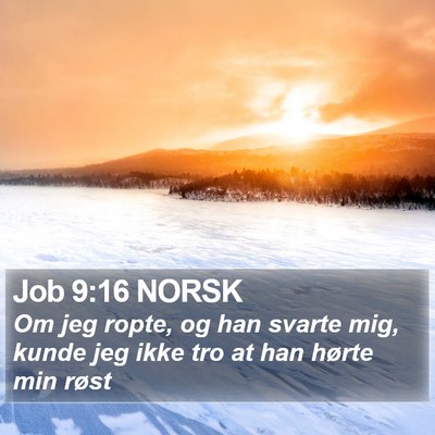 Job 9:16 NORSK Bible Verse Image