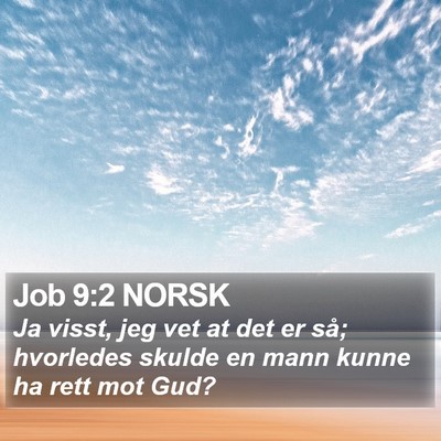 Job 9:2 NORSK Bible Verse Image