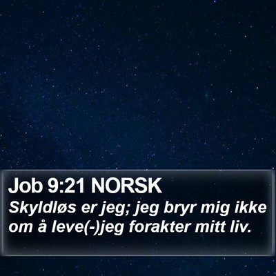 Job 9:21 NORSK Bible Verse Image