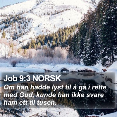 Job 9:3 NORSK Bible Verse Image