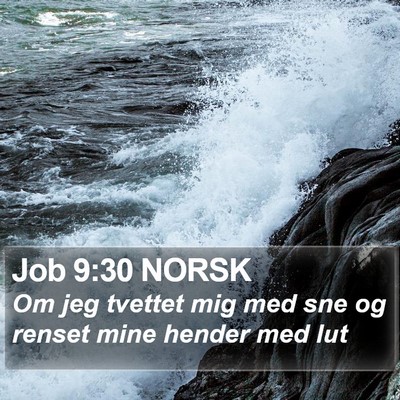 Job 9:30 NORSK Bible Verse Image