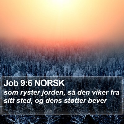 Job 9:6 NORSK Bible Verse Image