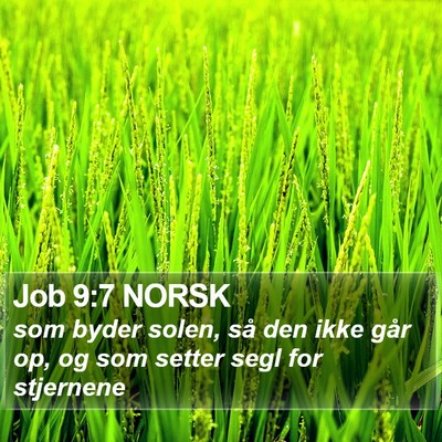 Job 9:7 NORSK Bible Verse Image