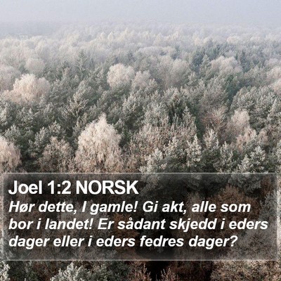 Joel 1:2 NORSK Bible Verse Image