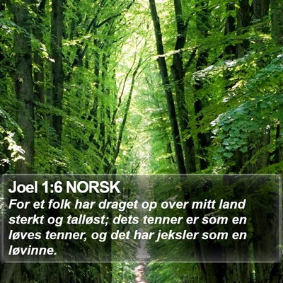 Joel 1:6 NORSK Bible Verse Image