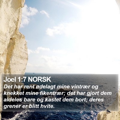 Joel 1:7 NORSK Bible Verse Image