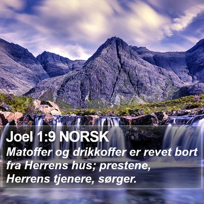 Joel 1:9 NORSK Bible Verse Image