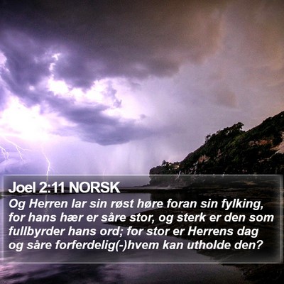 Joel 2:11 NORSK Bible Verse Image