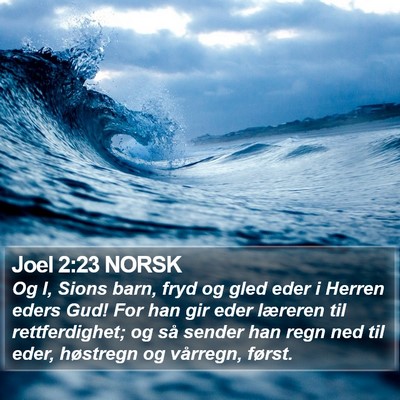 Joel 2:23 NORSK Bible Verse Image